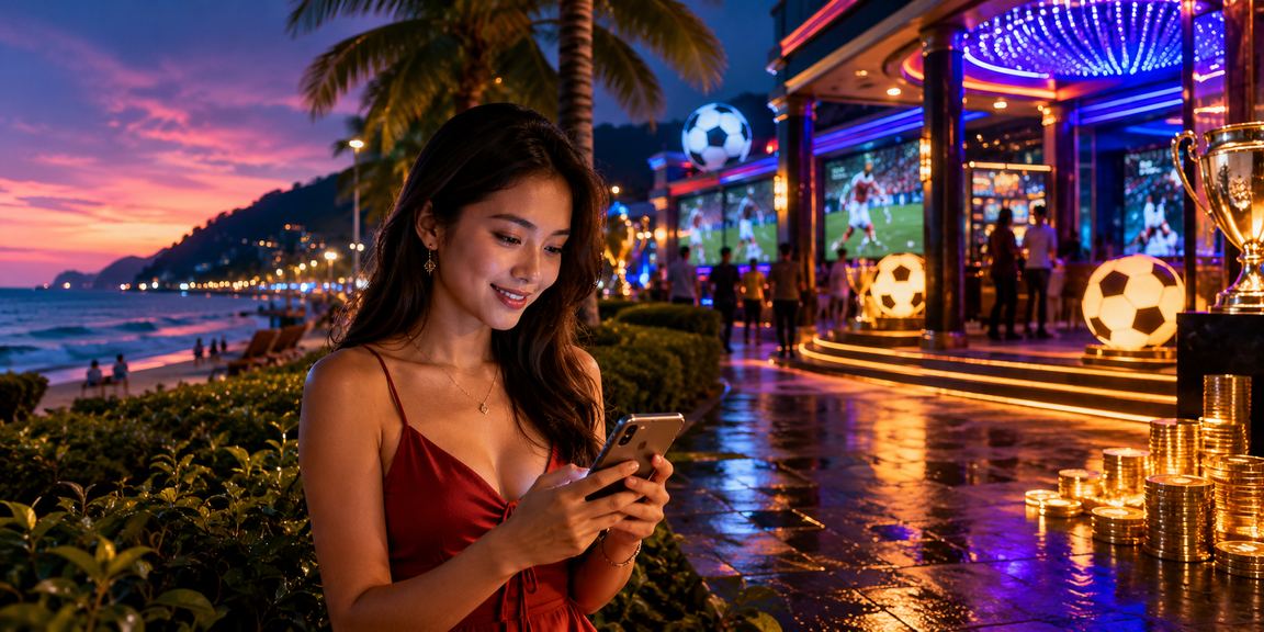 Pengguna log masuk ke akaun pvz2 melalui telefon pintar di Pulau Pinang Malaysia